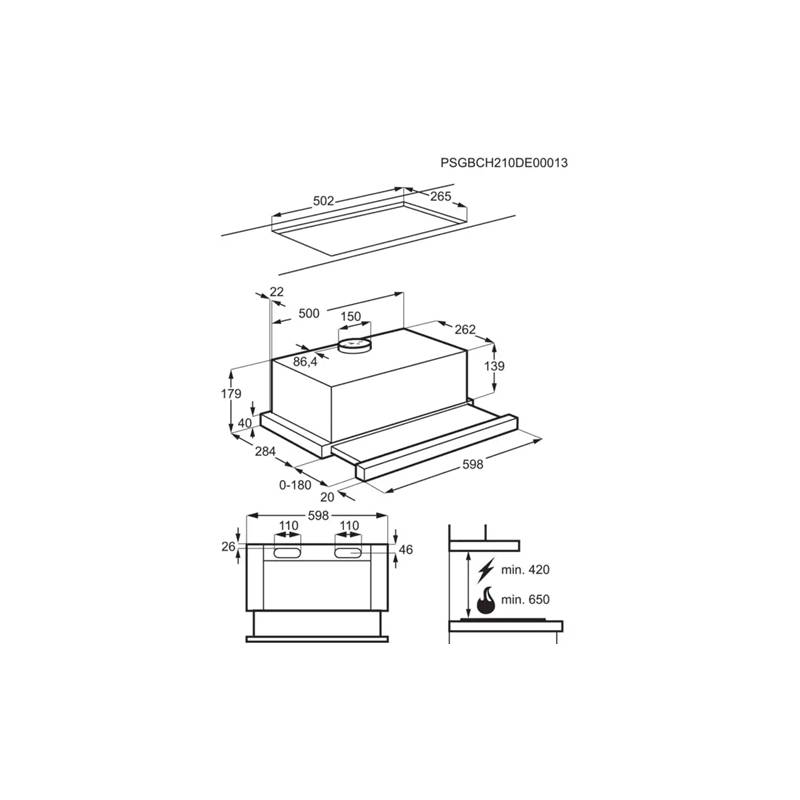 Electrolux lfp326 Emhætte