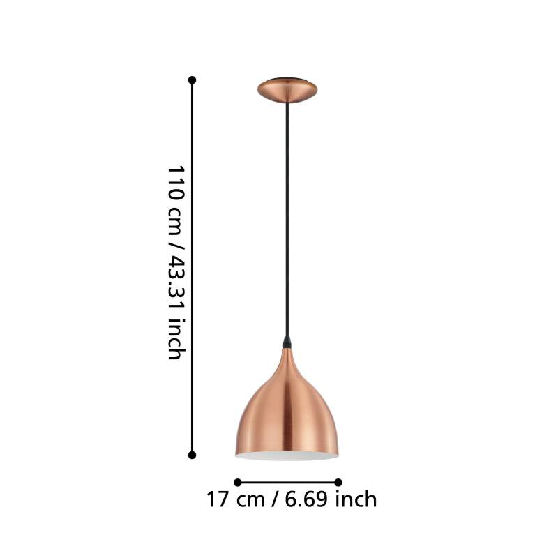 Coretto kobber lampe