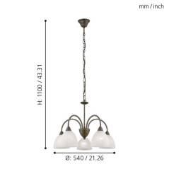 Dionis Lampe Antik brun
