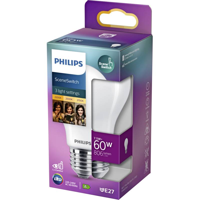 PHILIPS LED E27 8W SCENESWITCH