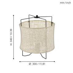 BRIDEKIRK Bordlampe