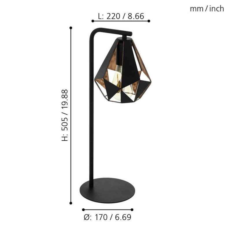 Carlton 4 Bordlampe