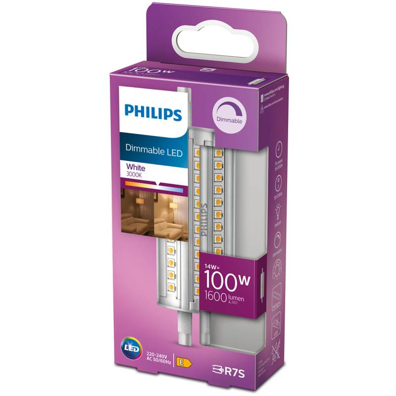 PHILIPS LED R7S 118MM 14W DÆMPBAR
