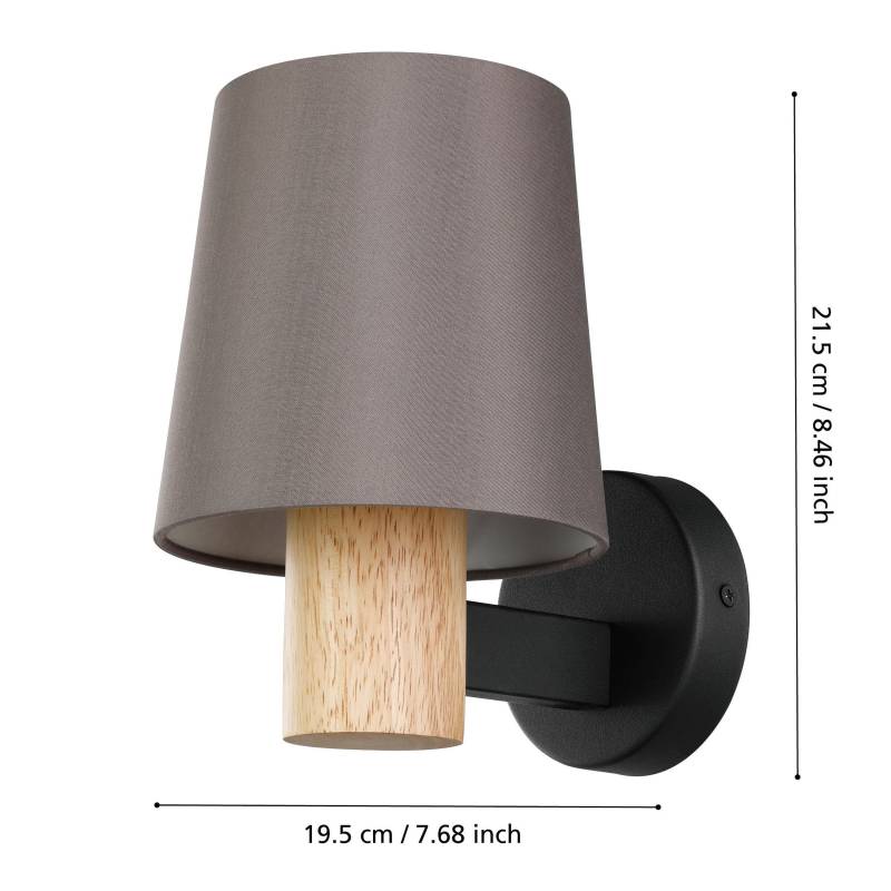 PASTERI VÆG LAMPE GRÅ