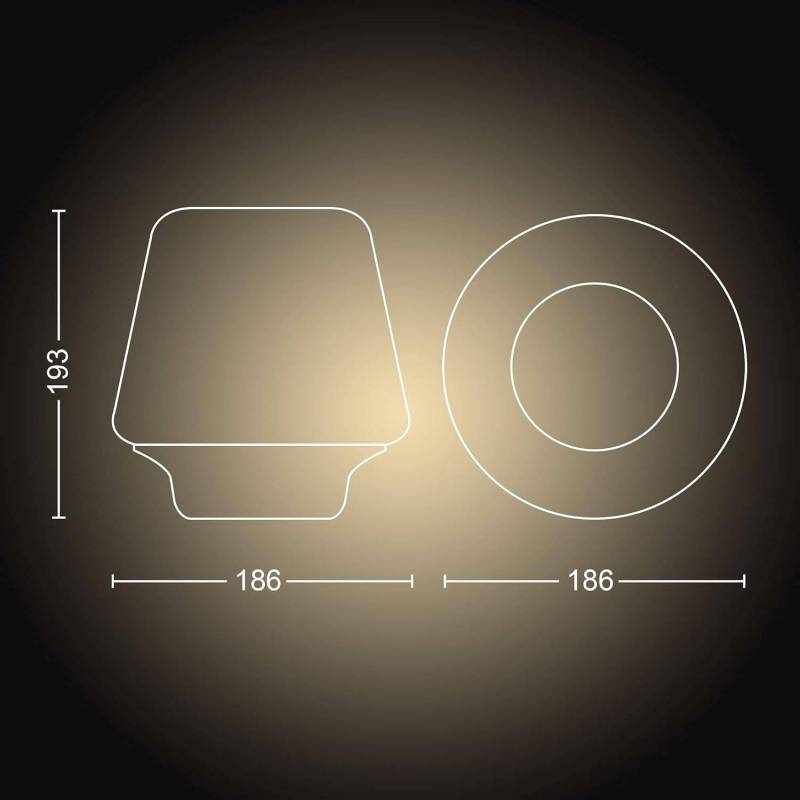 Wellness Hue Bordlampe Sort