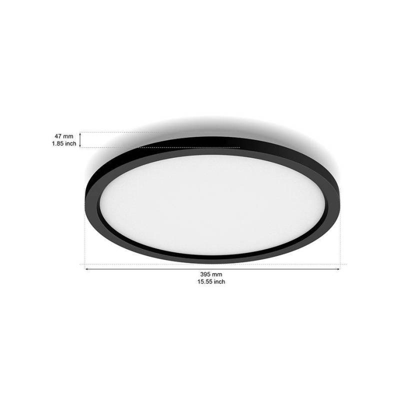 Aurelle Hue Rundt Plafond Sort