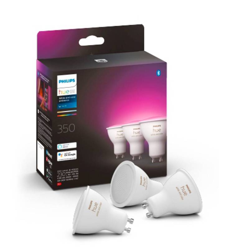 Philips Hue Color GU10 Spot, 3-Pak