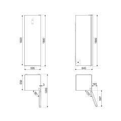 Smeg Køleskab Stål 186cm.