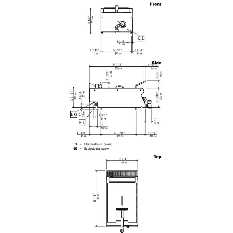 Zanussi friture 12 liter